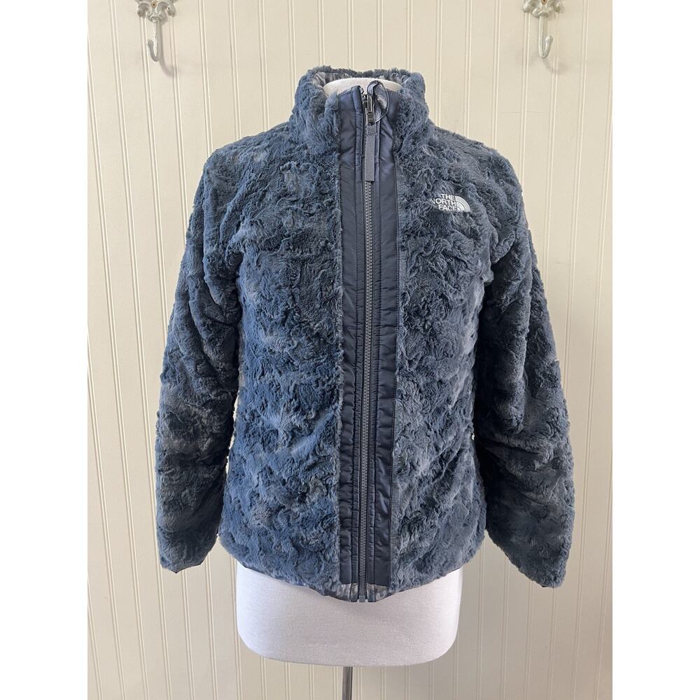 NWOT North Face Girl's Leopard Mossbud Swirl Reversable Jacket - Size L 14/16 - Picture 6 of 6